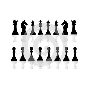 Chess Pieces Silhouette Set