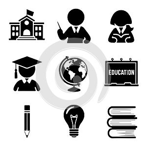 A set of education graphics design elements