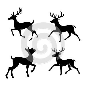 Deer Silhouette Vector Illustration Collection