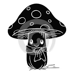 Mushroom Cute Character vector