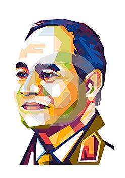 President Of Mesir Egypt WPAP Pop Art Style