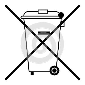 The Crossed Out Wheelie Bin with Bar Symbol , Waste Electrical and Electronic