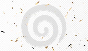 Gold confetti celebrations and party banner elementt