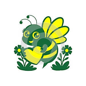 Bee Silhouette Vector Illustration Art