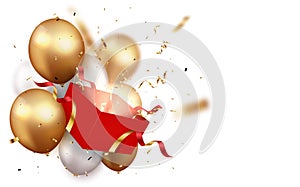 celebration gift boxes, element with empty space for textt