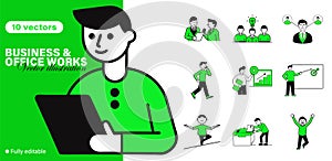 business and office work vector illustration