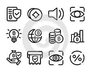 Cryptocurrency Icons and Symbols for Digital Assets