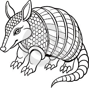 Armadillo Silhouette Wildlife Vector