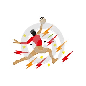 Volly ball logo icon vector .