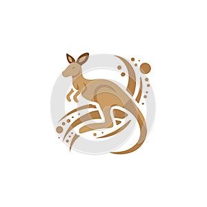 Kangaroo logo icon vector .