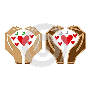 valentine Day logo icon vector .