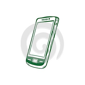 Minimalist Mobile Phone Vector Art Design
