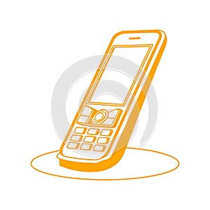 Mobile Gadget Silhouette Vector