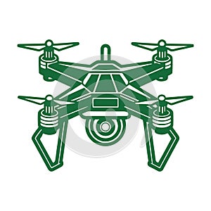 Modern Drone Silhouette Vector Artwork