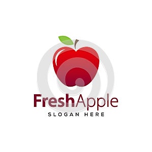 Apple logo design. Red apple icon vector on white background