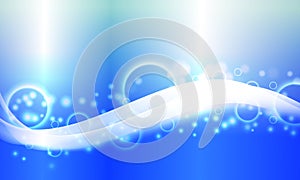 Abstract Background Geometry shapes Circle Bubbles on gradient blue background. soap bubbles. shiny light.