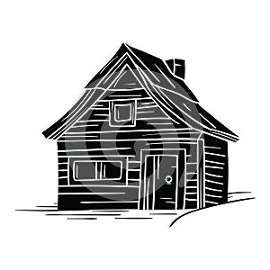 Hand drawing home vector.