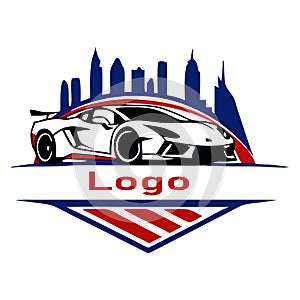 Car Logo Illustration Modern Rental Design