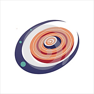 Cosmic Zero-Gravity Spiral Digital Vector illustration