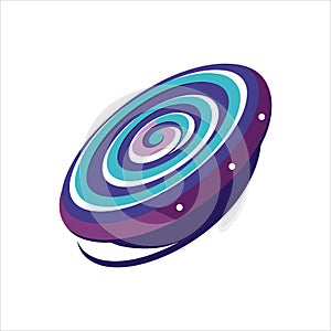 Dynamic Zero-Gravity Spiral Logo Icon vector
