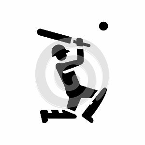 baseball player icon isolated silhouette