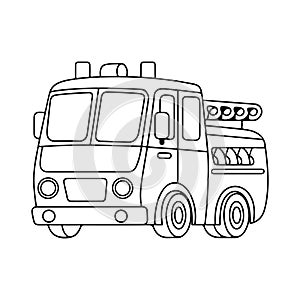 Fire Truck Vector Isolated Artwork