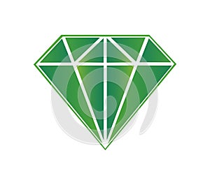 A stylized green diamond icon