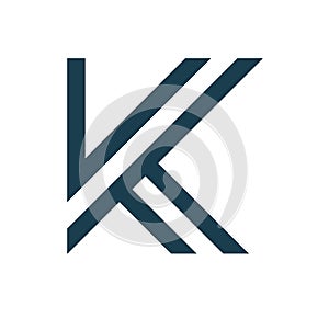 Modern Letter K Logo Design, Minimalist Style