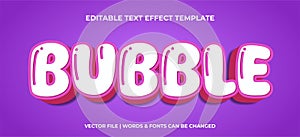 Bubble Editable Text Effect Template