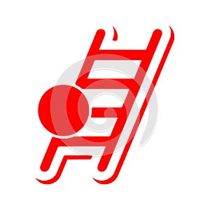 Isolated Ladder Silhouette Vector