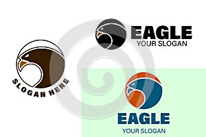 Abstract Eagle Head Logo with Modern Design