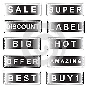 Gradient Sale Tags & Labels â Editable Vector Set