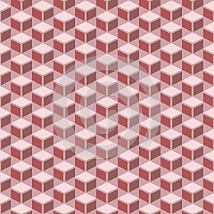 Seamless geometric pattern featuring an array of three-dimensional cubes in monochrome shades