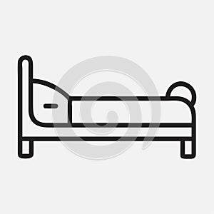 Stylish Daybed with Trundle Icon in Elegant Line Art Style