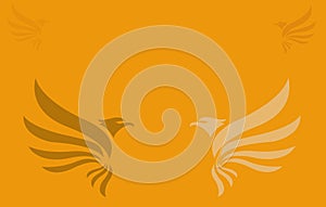 Printvector illustration of an abstract background eagle