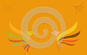 Printvector illustration of an abstract background eagle