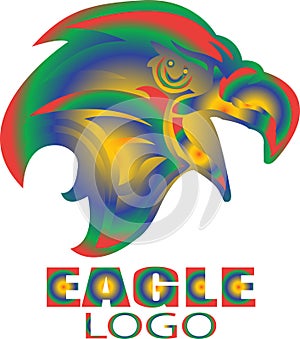 Printvector illustration of an abstract background eagle