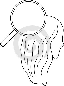 Symbol of checking for lice (pediculosis)