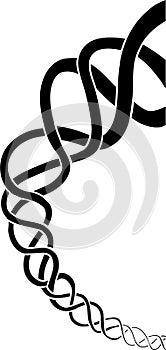 silhouette of structure of collagen