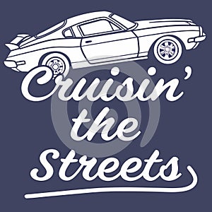 Cruisin' the Streets Typography Design