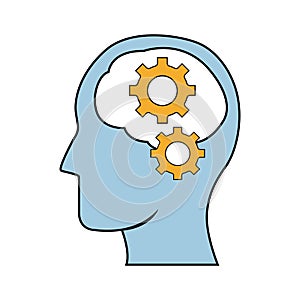 Gears in Mind: Thinking Process Illustration