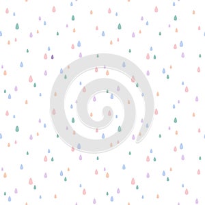 Rain vector pattern. It s rainy, season background in simple flat style