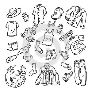 clothes icon set vector