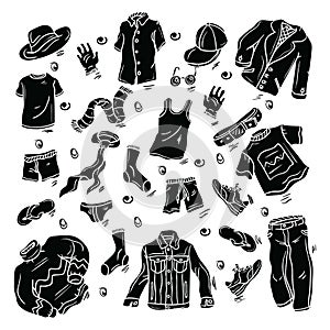 clothes icon set vector