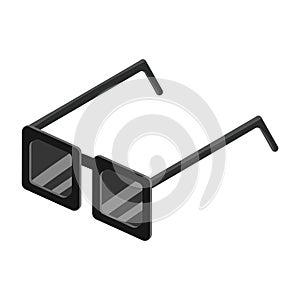 A Pair of Black Square-Framed Glasses