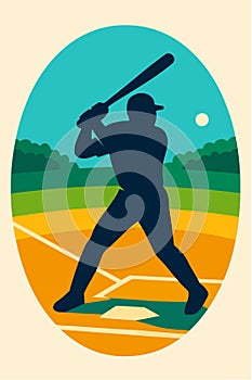 Baseball Batter Ready to Swing