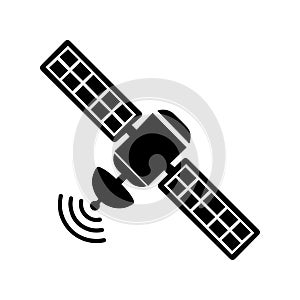 Satellite Communication Silhouette Vector