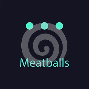 Meatballs menu icon for navigation button.