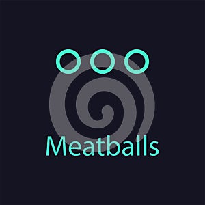 Meatballs menu icon for navigation button.