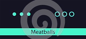 Meatballs menu icon for navigation button.